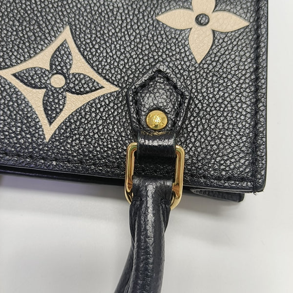 SAC PLAT Mini Monogram Calfskin Black