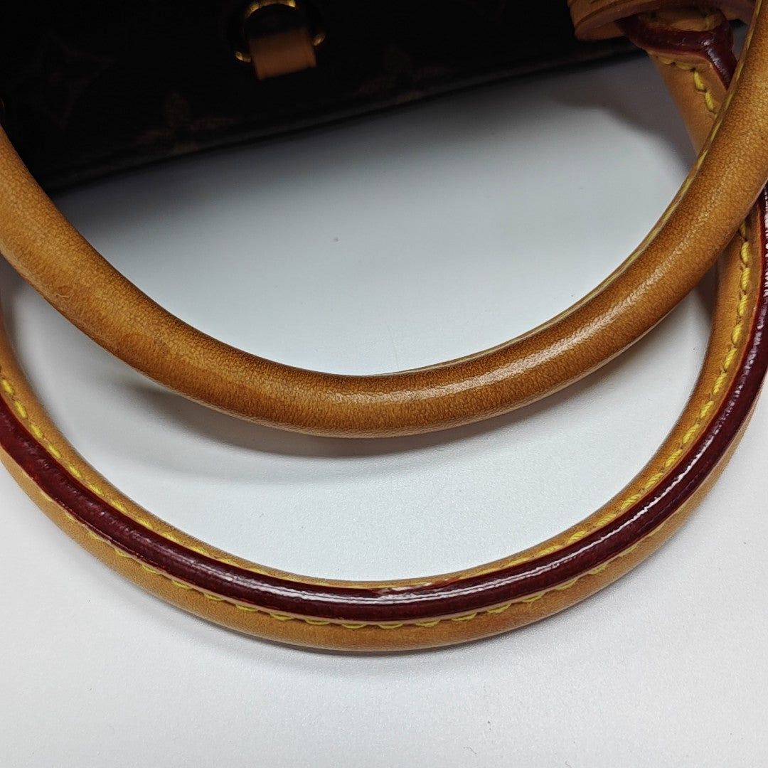 MONTAIGNE BB Monogram Coated Canvas Brown