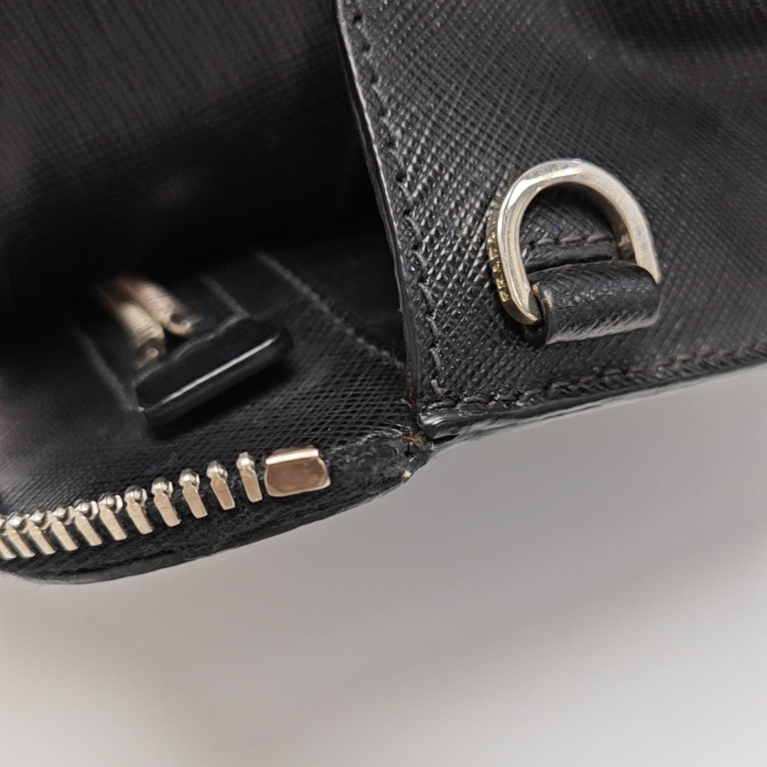Saffiano Calfskin Clutch Black