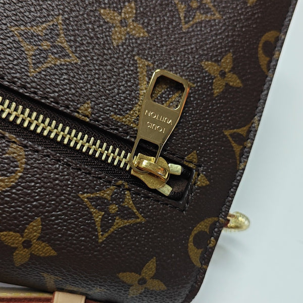 MÉTIS MM Monogram Coated Canvas Brown
