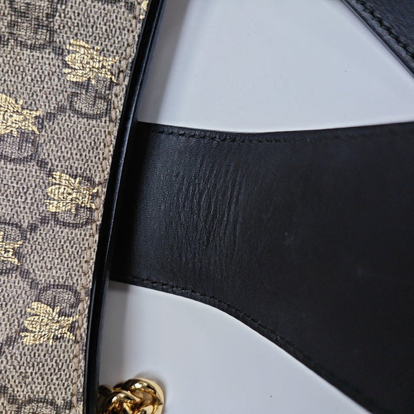 Padlock Small Monogram Coated Canvas Beige