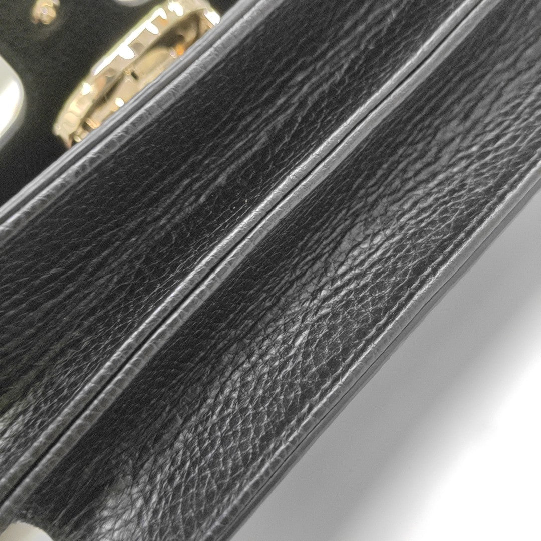 Interlocking G Small Calfskin Black