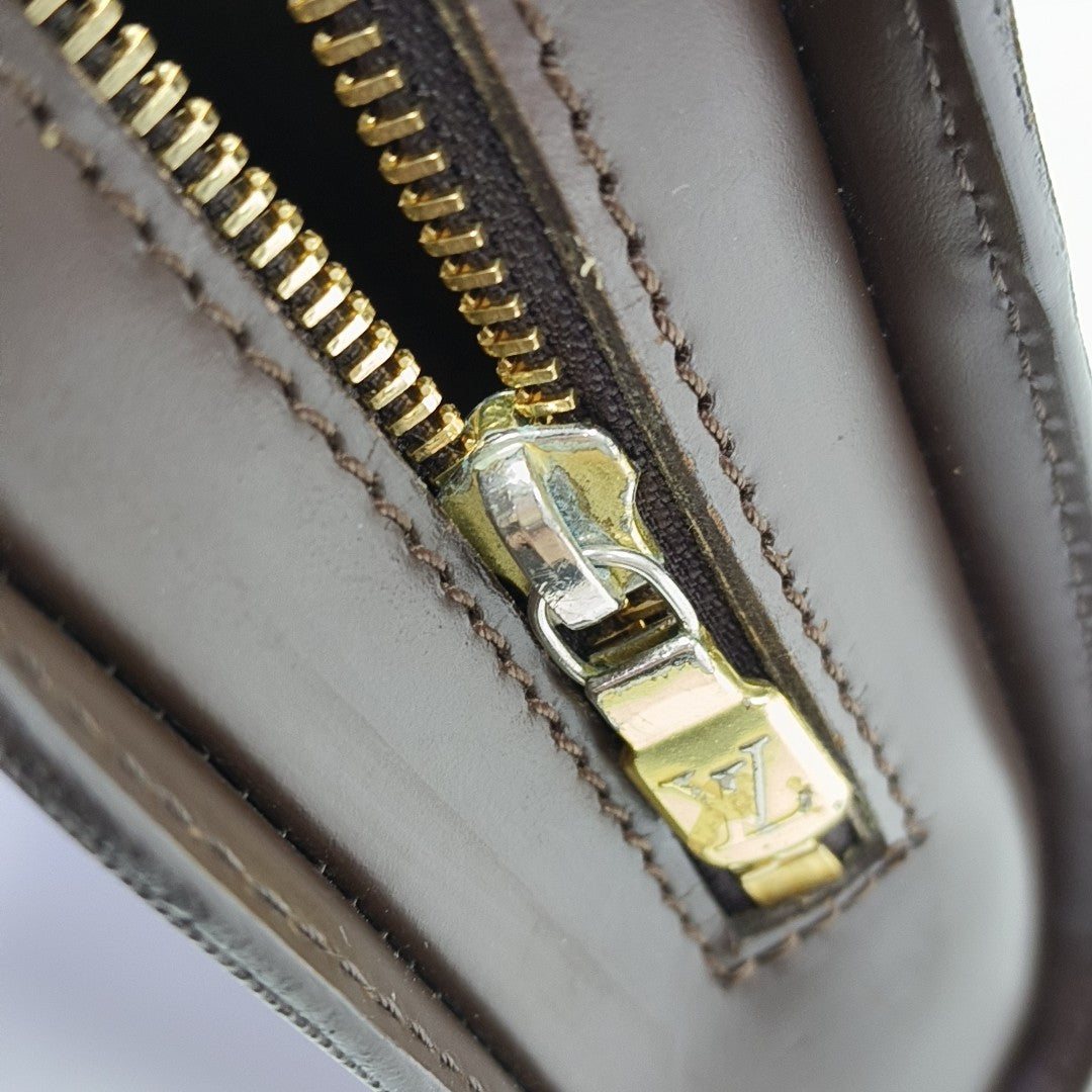 SAINT LOUIS Damier Ebene Coated Canvas Brown