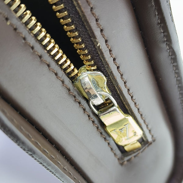 SAINT LOUIS Damier Ebene Coated Canvas Brown