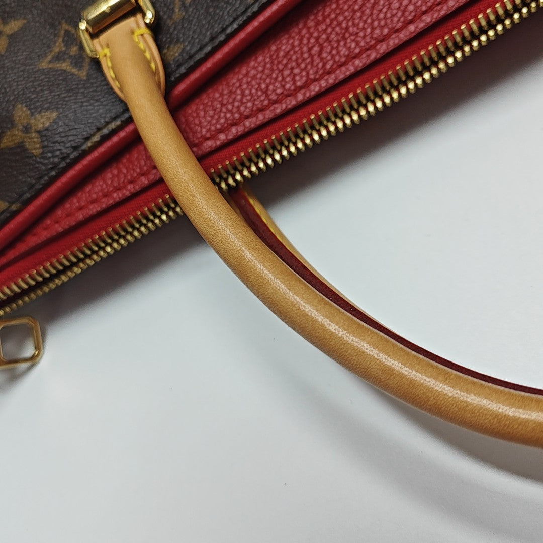 PALLAS MM Monogram Coated Canvas Brown