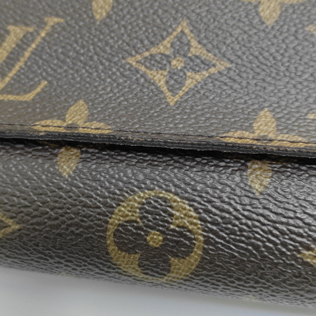SARAH Monogram Coated Canvas Brown
