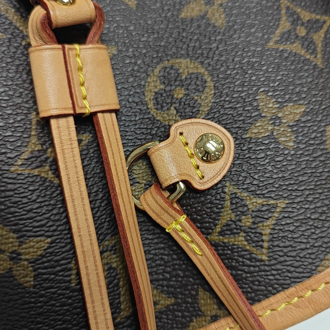 NEVERFULL MM Monogram Coated Canvas Brown