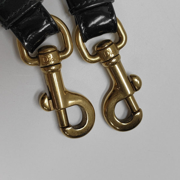 Lady Dior Medium Quilted Patent Leather Black