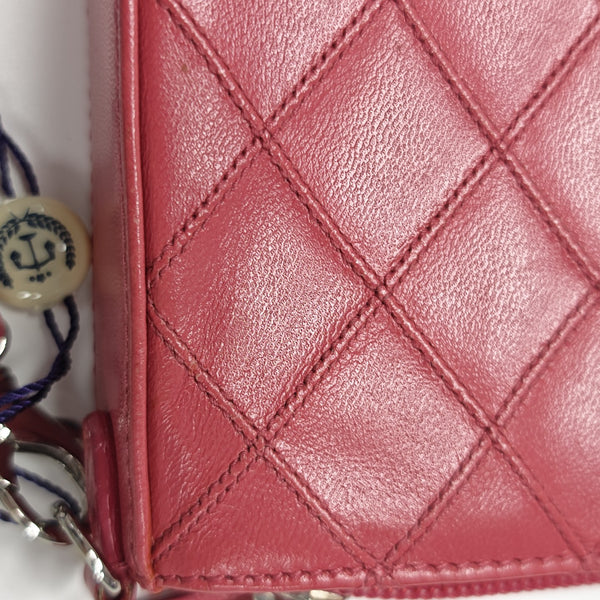 Quilted Lambskin Shoulder Bag Pink