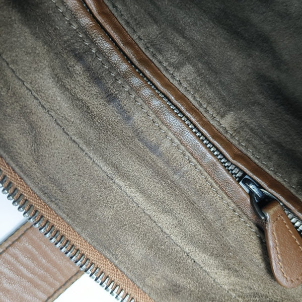 Calfskin Shoulder Bag Brown