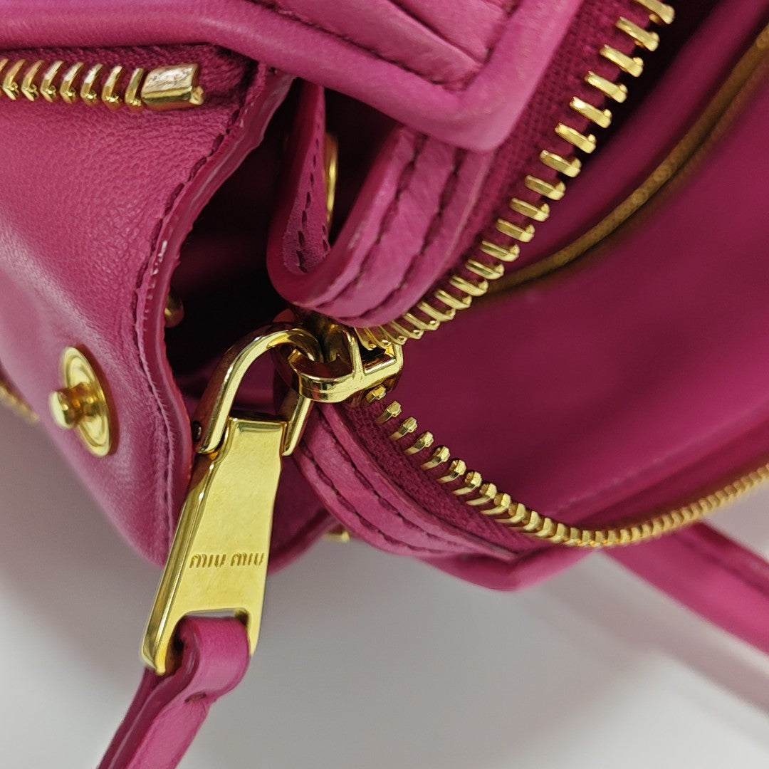 Avenue Quilted Lambskin Red