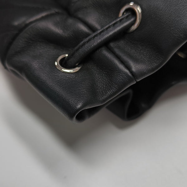 Chevron Calfskin Backpack Black