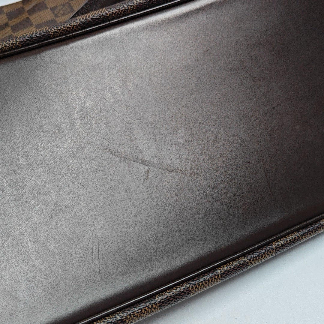 CHELSEA Damier Ebene Coated Canvas Brown