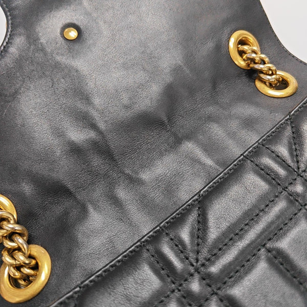 GG Marmont Medium Quilted Calfskin Black