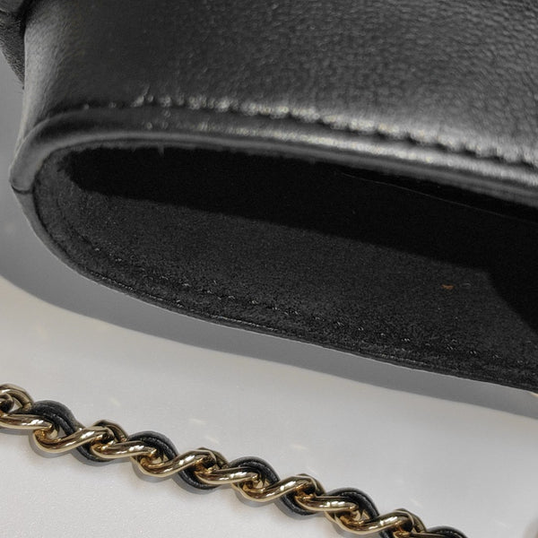 Quilted Lambskin Shoulder Bag Black