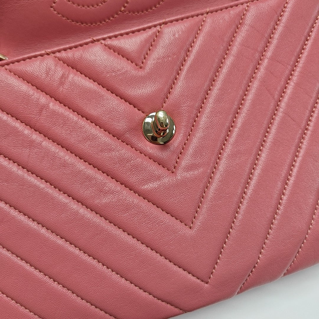 TRENDY CC Chevron Lambskin Pink