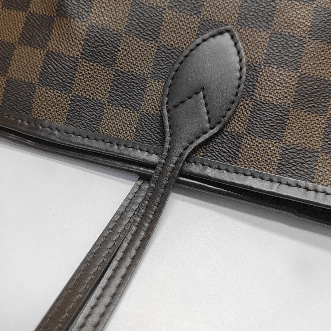 NEVERFULL GM Damier Ebene Coated Canvas Brown