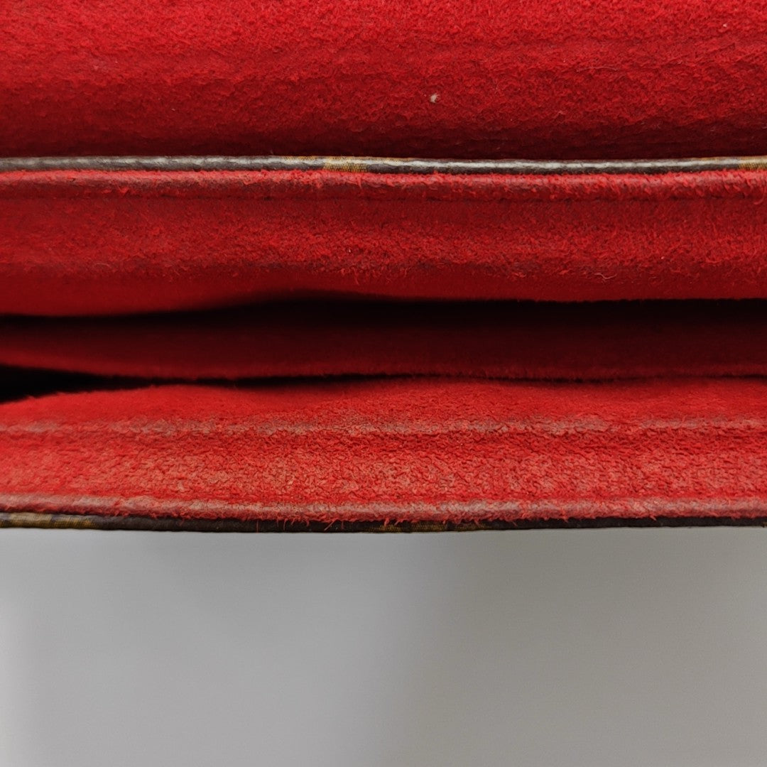 LOCKY BB Monogram Coated Canvas Red