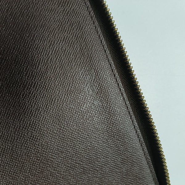 ZIPPY Damier Ebene Coated Canvas Brown Wallet