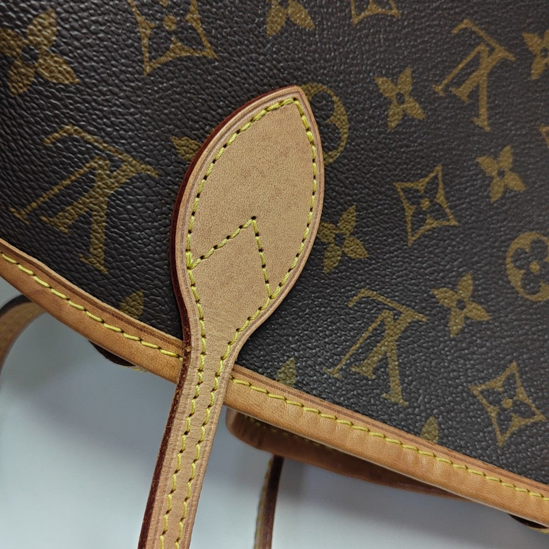 NEVERFULL MM Monogram Coated Canvas Brown