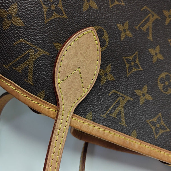 NEVERFULL MM Monogram Coated Canvas Brown