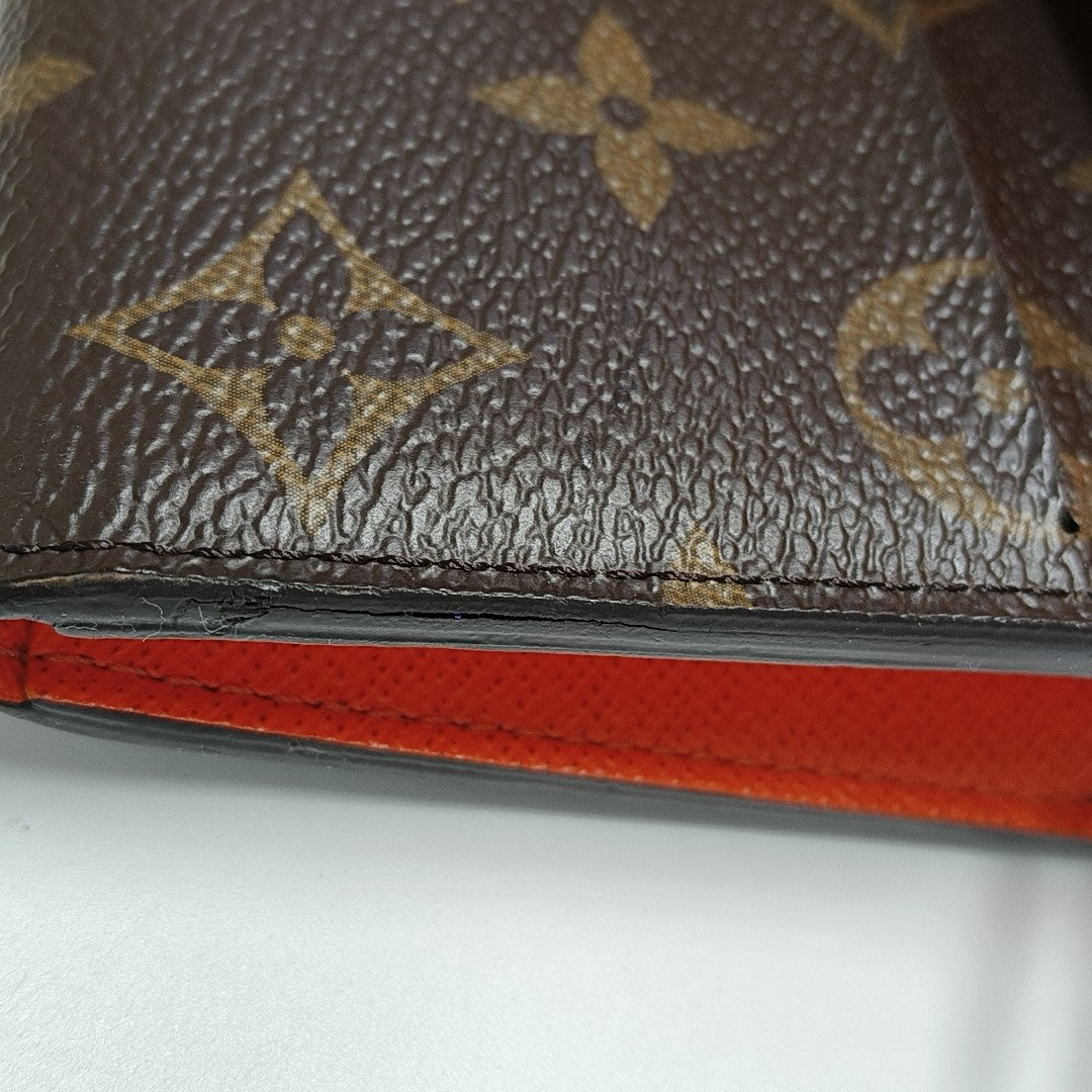 EMILIE Monogram Coated Canvas Brown Wallet