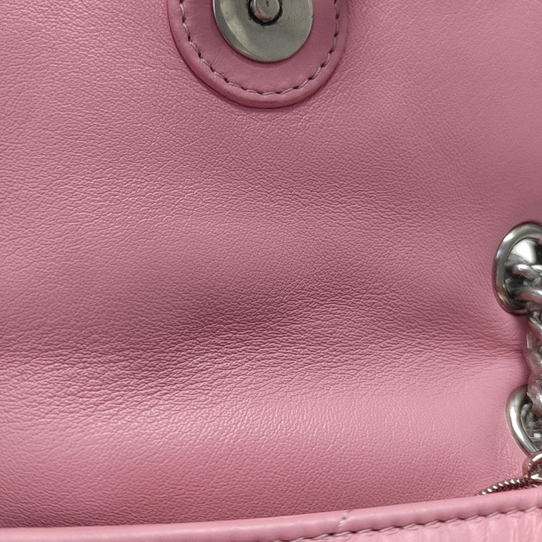 Hourglass Small Quilted Lambskin Pink