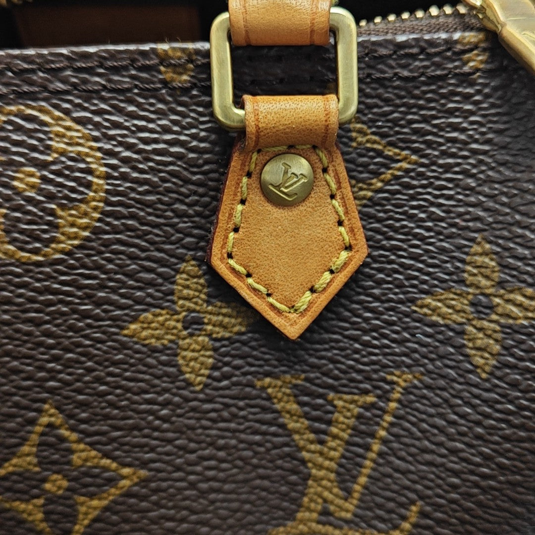 SPEEDY Nano Monogram Coated Canvas Brown