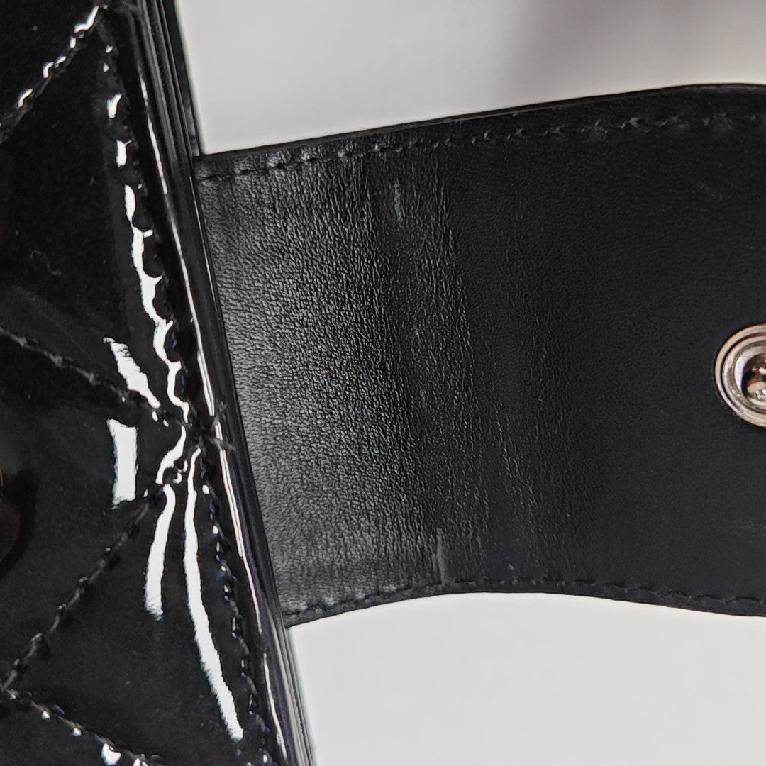 Quilted Calfskin Wallet Black