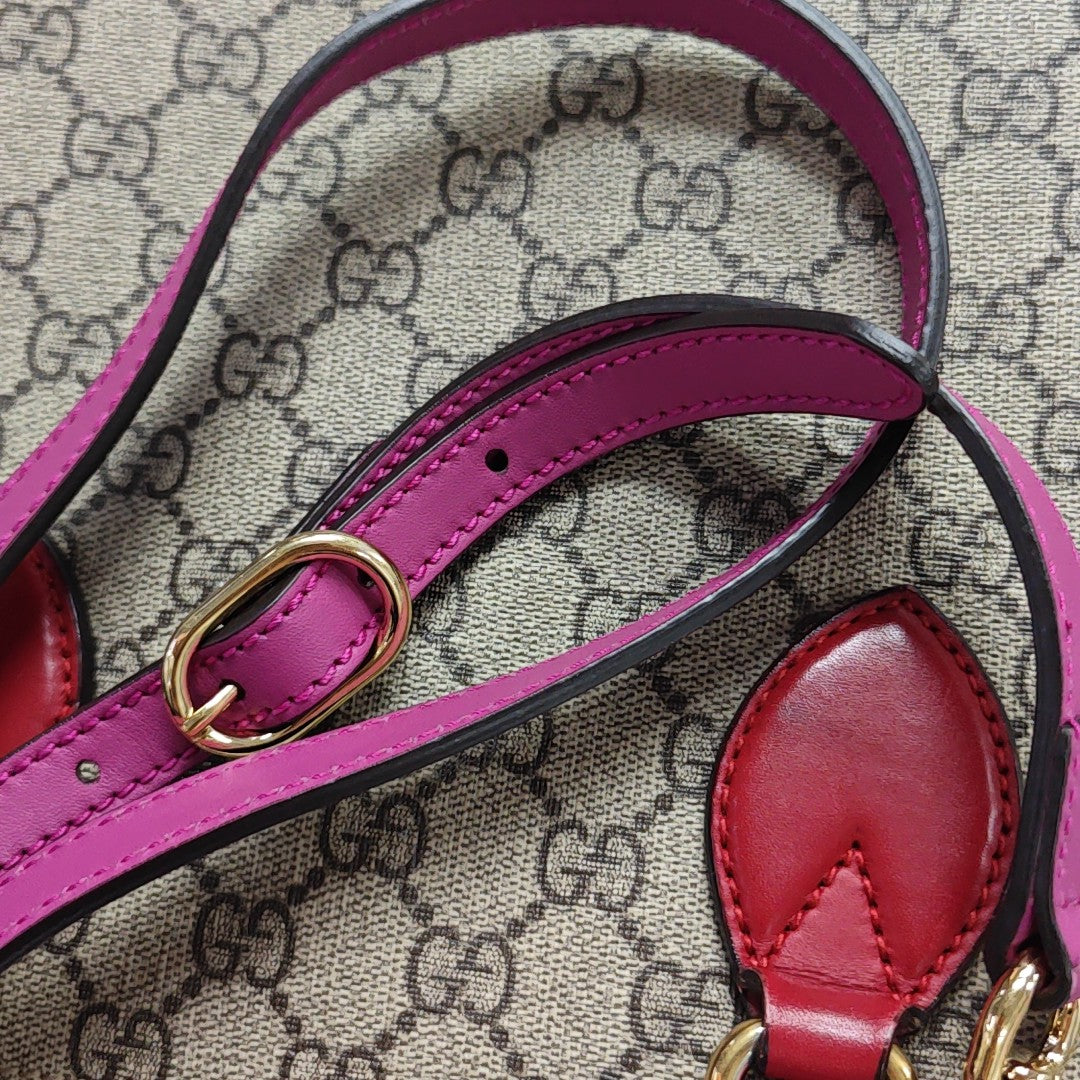 GG Blooms Monogram Coated Canvas Beige