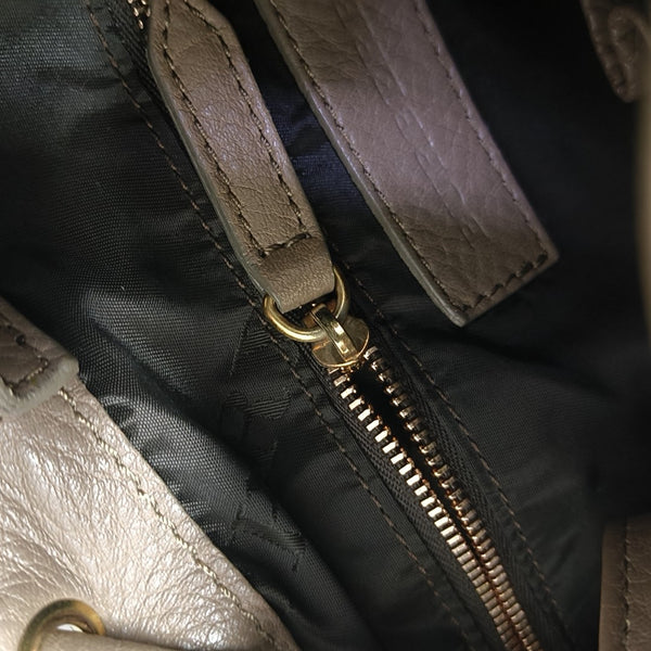 Calfskin Shoulder Bag Brown