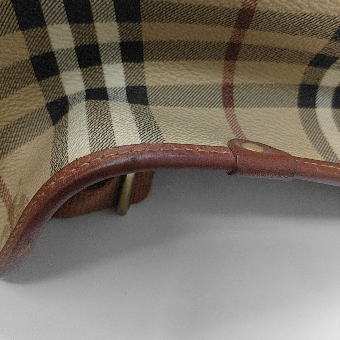 Coated Canvas Backpack Beige