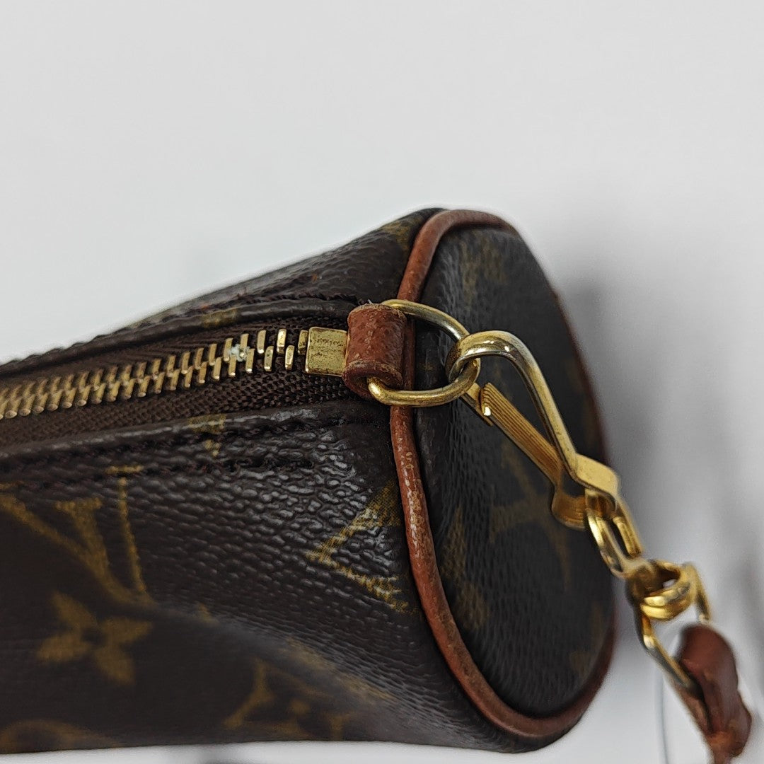 PAPILLON Mini Monogram Coated Canvas Brown