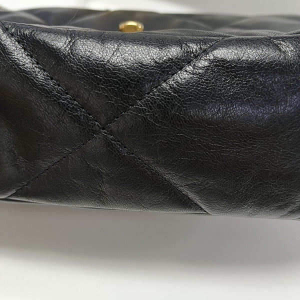 CHANEL 19 Small Quilted Calfskin Black