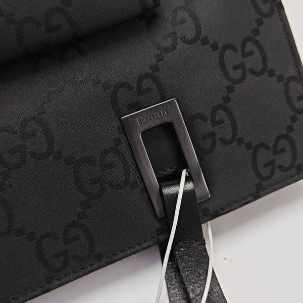 Monogram Fabric Tote Bag Black