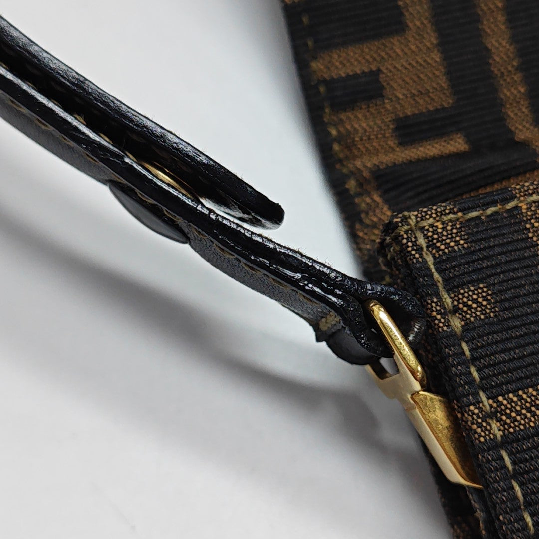 Fabric Shoulder Bag Brown