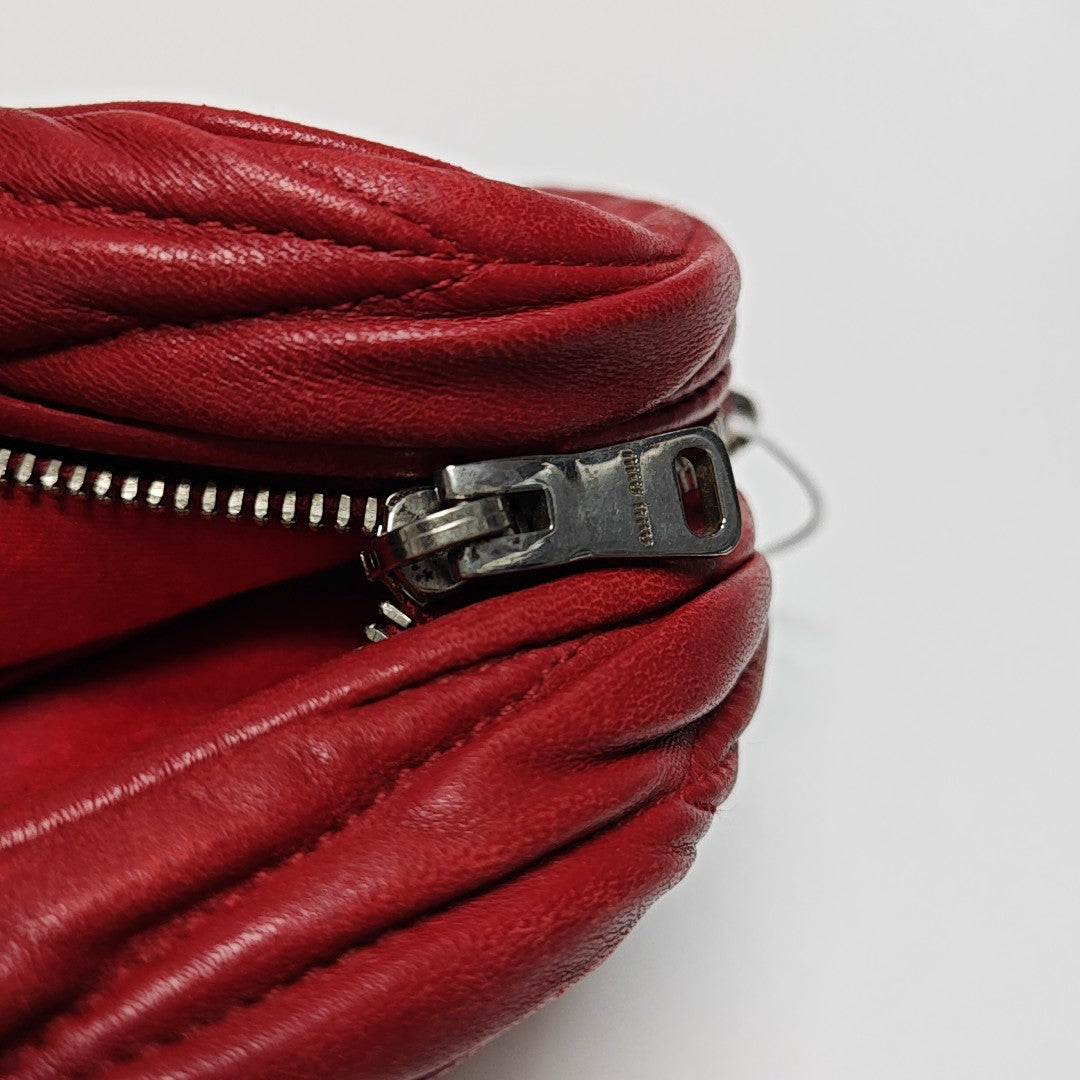 Matelassé Quilted Lambskin Red