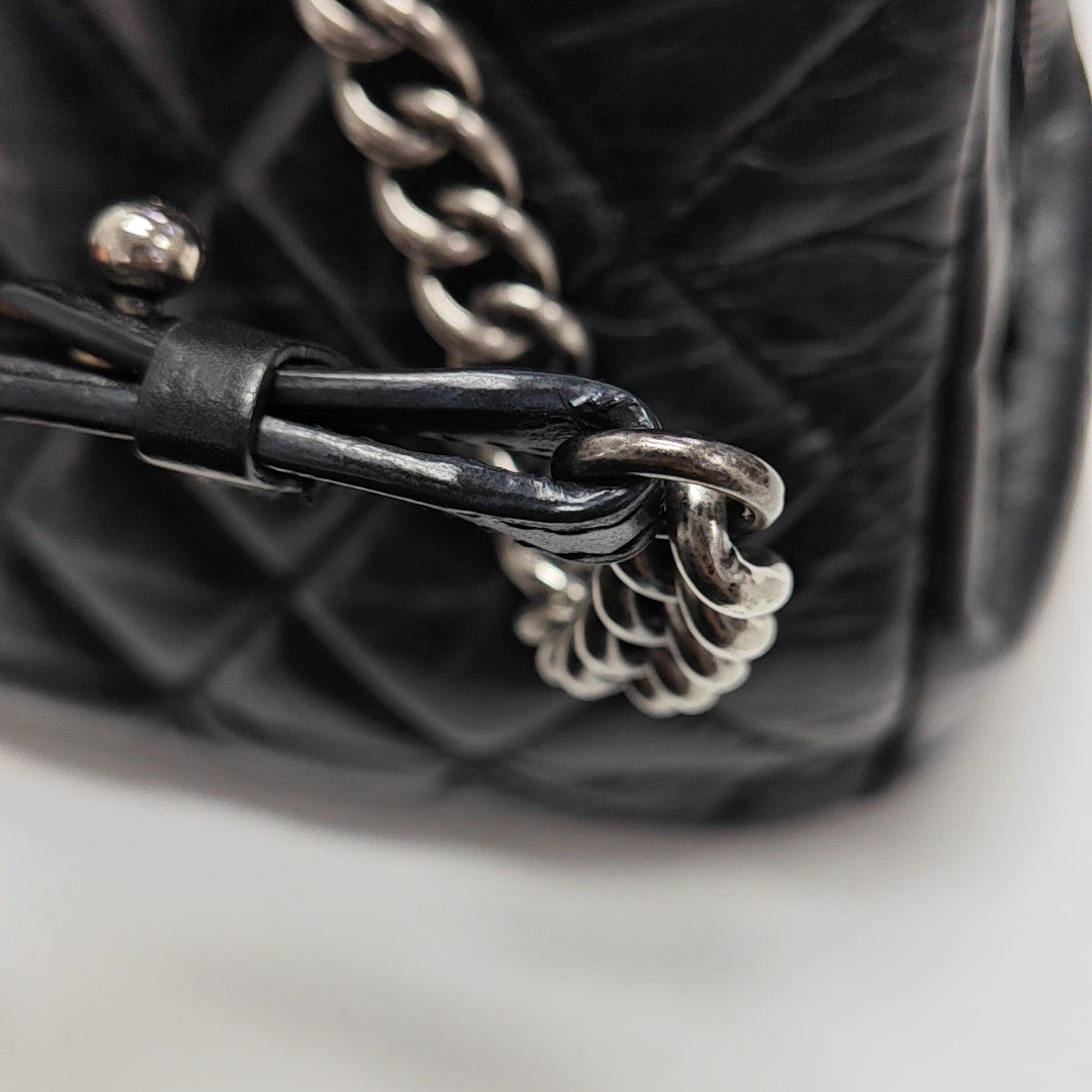 Quilted Calfskin Tote Bag Black
