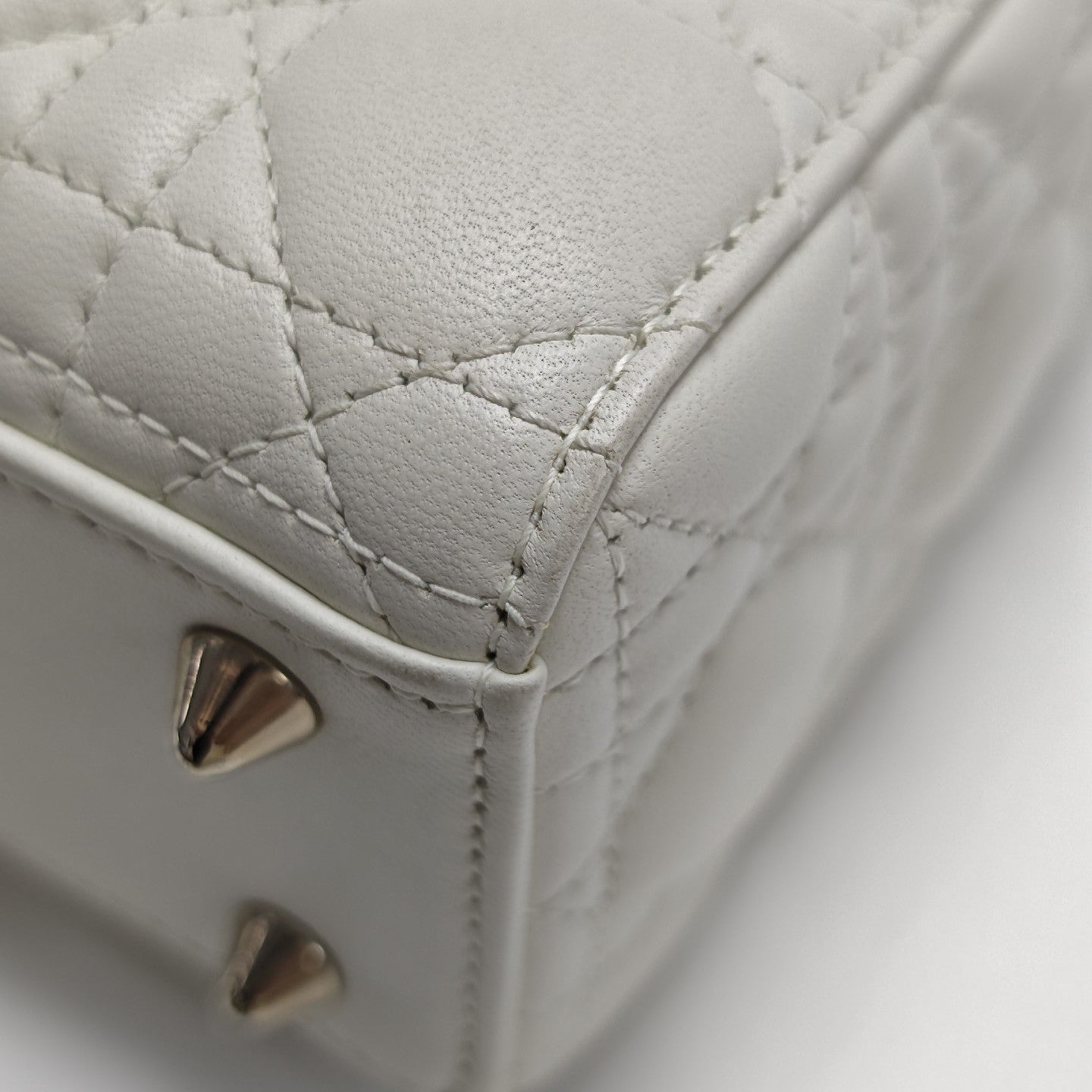 Lady Dior Small Cannage Lambskin White