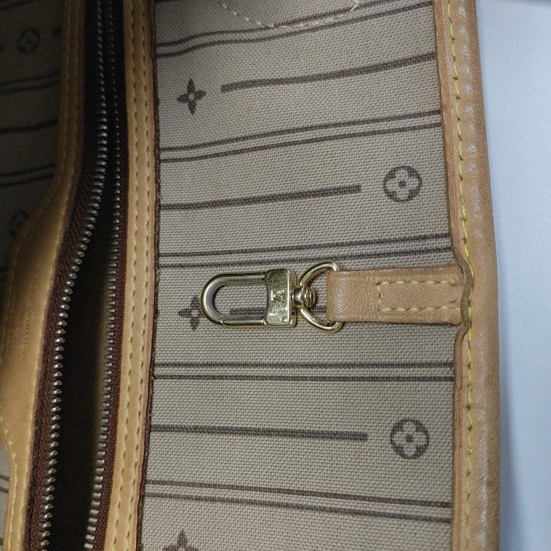 NEVERFULL MM Monogram Coated Canvas Brown