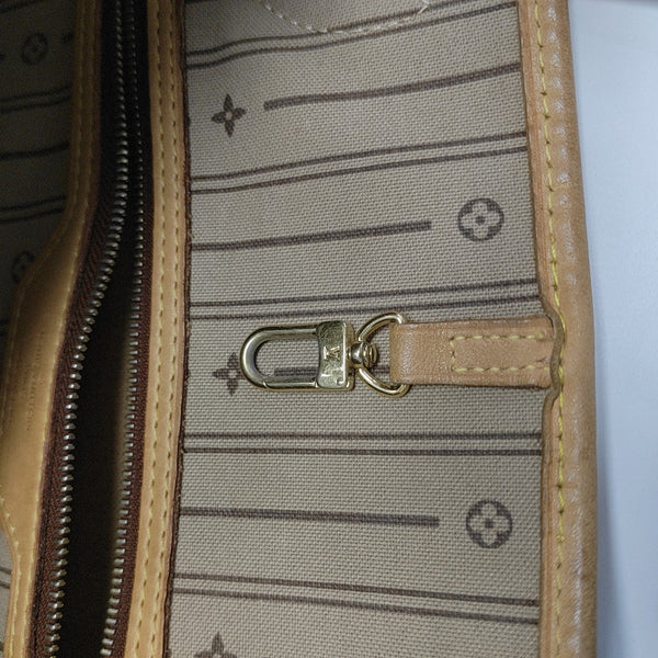 NEVERFULL MM Monogram Coated Canvas Brown