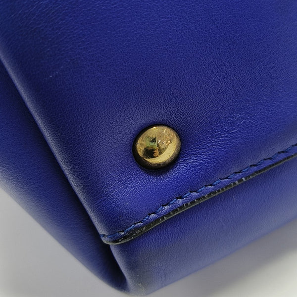 Calfskin Shoulder Bag Blue