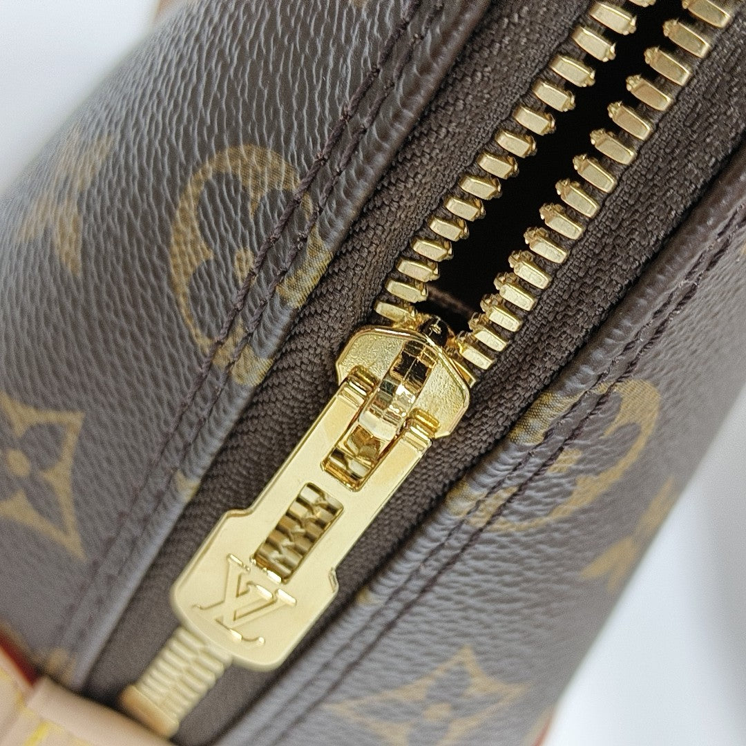 ALMA BB Monogram Coated Canvas Brown