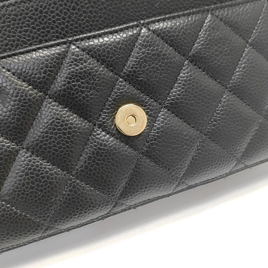 WOC Quilted Grained Calfskin Black
