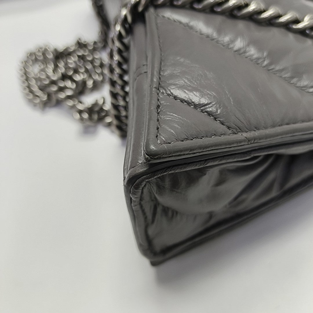 Hourglass S Quilted Lambskin Gray