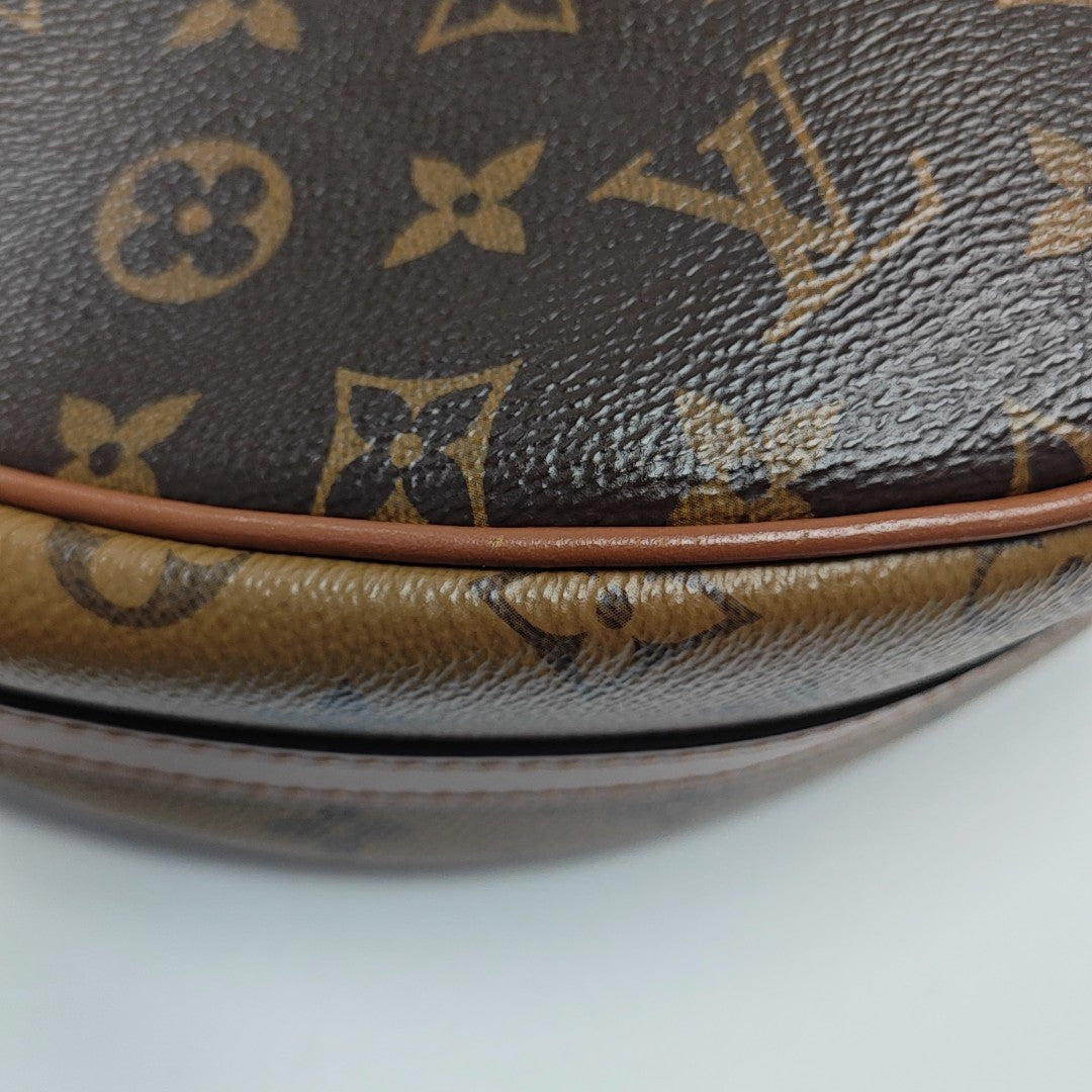 LOOP HOBO Monogram Coated Canvas Brown