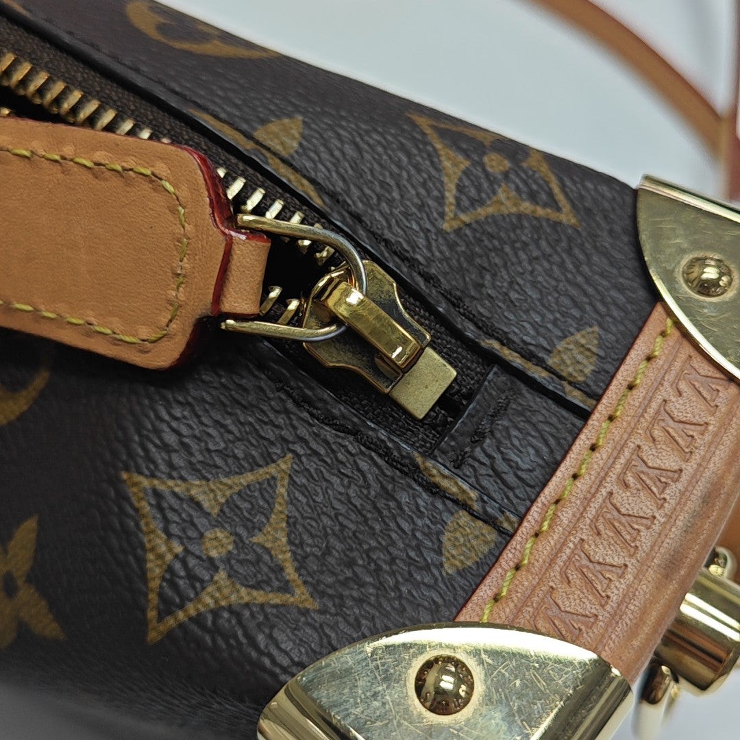 SIDE TRUNK MM Monogram Coated Canvas Brown