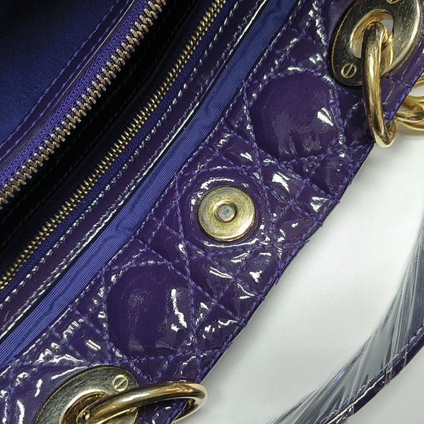 Dior Soft Cannage Patent Leather Purple