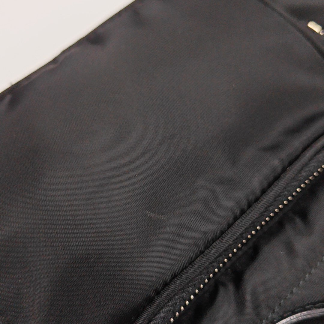 Nylon Top Handle Bag Black