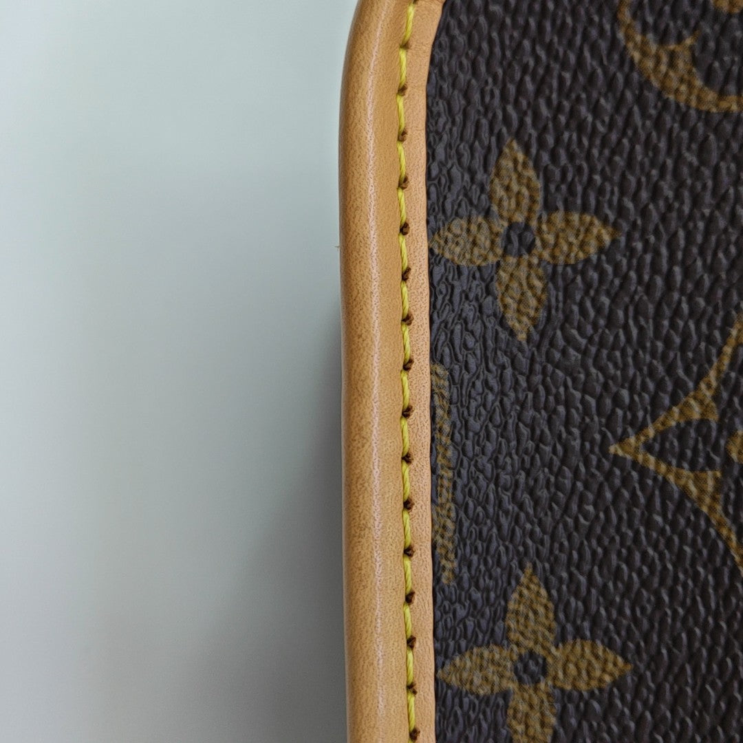 DIANE Nano Monogram Coated Canvas Brown